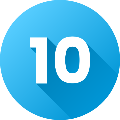 Number 10 Generic Circular icon