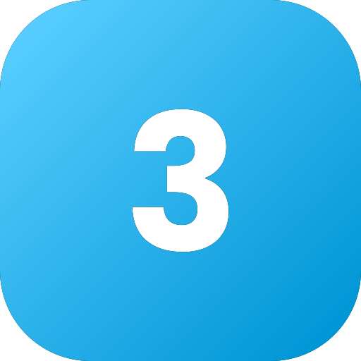 numero 3 Generic Flat Gradient icono