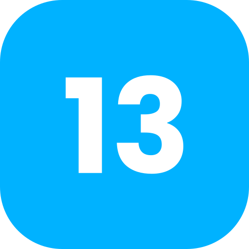 Number 13 Generic Flat icon