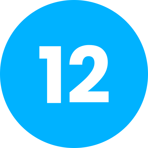 nummer 12 Generic Flat icon