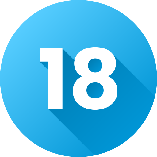 nummer 18 Generic Circular icoon