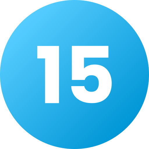 numer 15 Generic Flat Gradient ikona