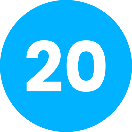 nummer 20 Generic Flat icon