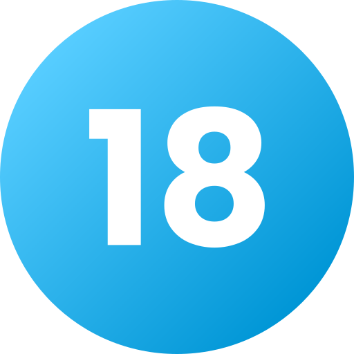 numer 18 Generic Flat Gradient ikona