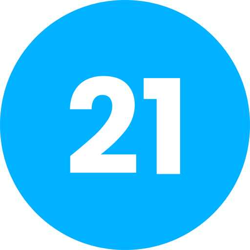 nummer 21 Generic Flat icon