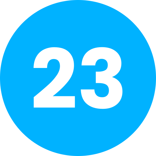 nummer 23 Generic Flat icon