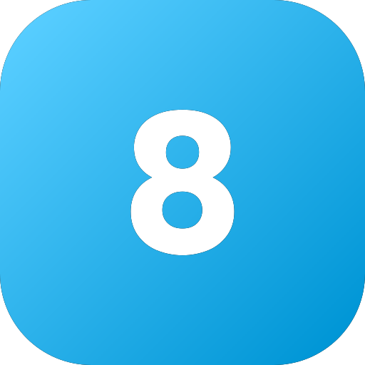 Number 8 Generic Flat Gradient icon