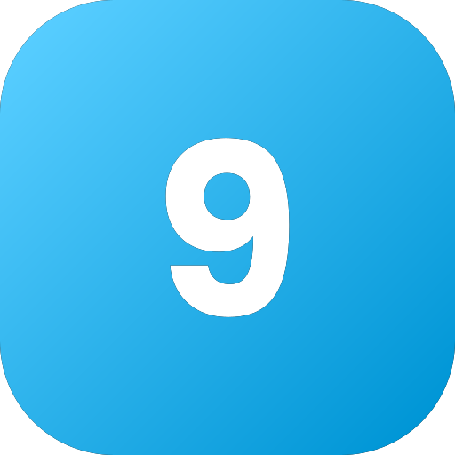 número 9 Generic Flat Gradient icono