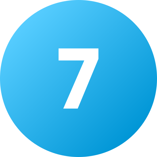 nummer 7 Generic Flat Gradient icon