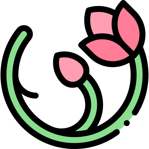 Floral design Detailed Rounded Lineal color icon