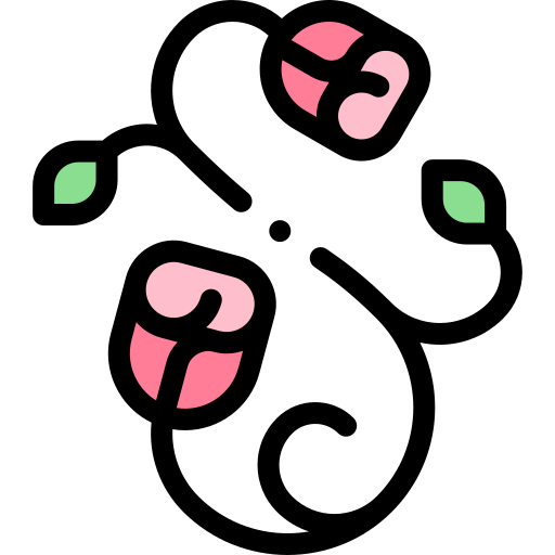 꽃무늬 Detailed Rounded Lineal color icon