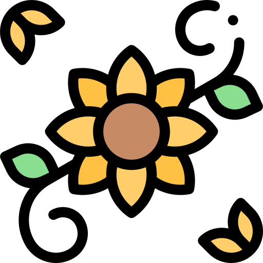 Floral design Detailed Rounded Lineal color icon