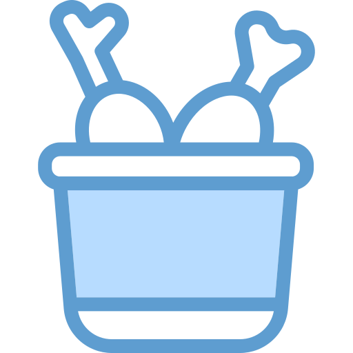 Chicken bucket Generic Blue icon