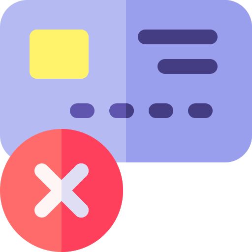 keine kreditkarte Basic Rounded Flat icon