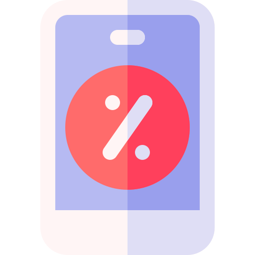 smartphone Basic Rounded Flat icoon