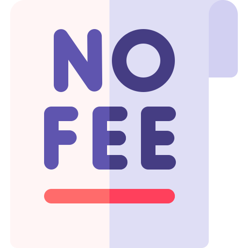 No fee Basic Rounded Flat icon