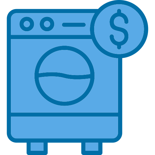 geld witwassen Generic Blue icoon
