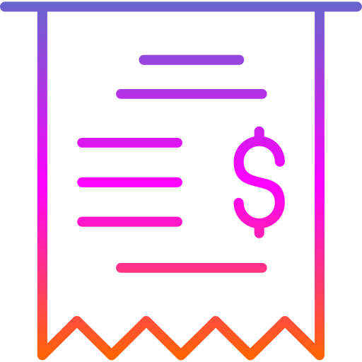 Receipt Generic Gradient icon