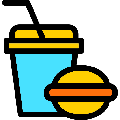 ファストフード Generic Outline Color icon