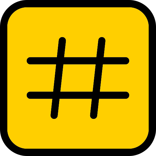 hashtag Generic Outline Color icono