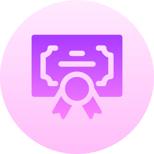 certyfikat Basic Gradient Circular ikona