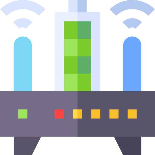 wlan router Basic Straight Flat icon