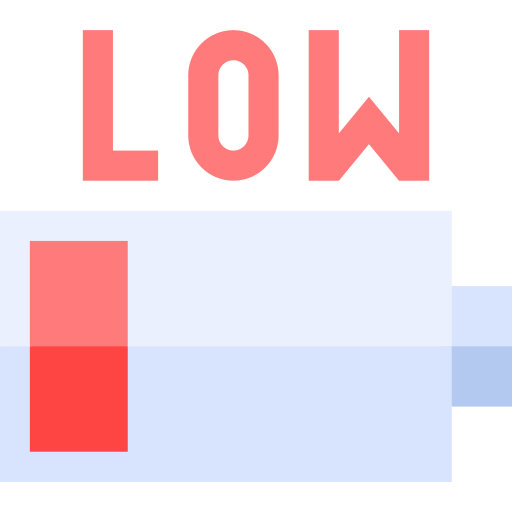 lage batterij Basic Straight Flat icoon