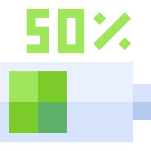 50% Basic Straight Flat icon