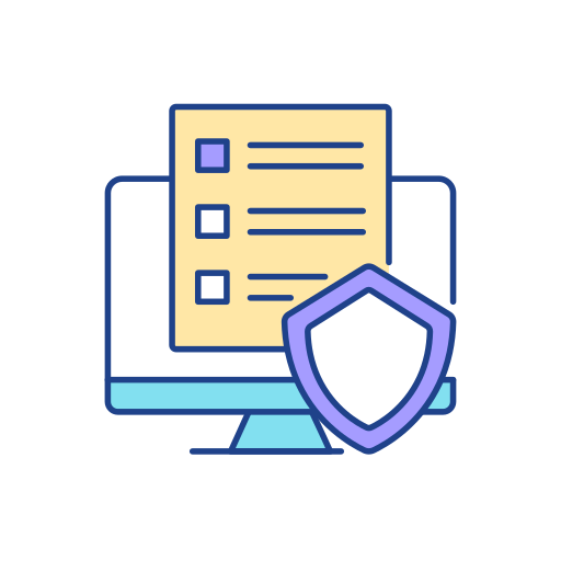 Cyber security Generic Thin Outline Color icon
