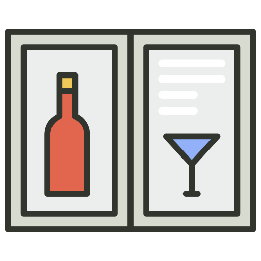 carta de vinos Generic Outline Color icono