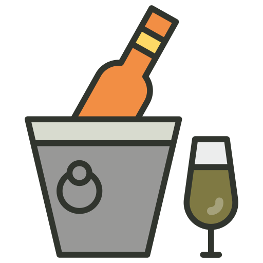 cubo de vino Generic Outline Color icono