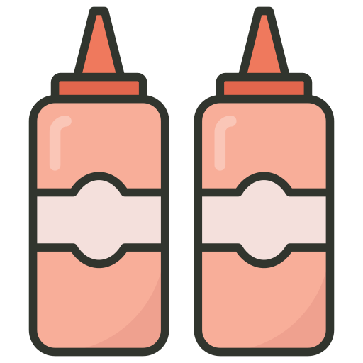 bottiglia di ketchup Generic Outline Color icona