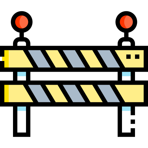 Road barrier Detailed Straight Lineal color icon