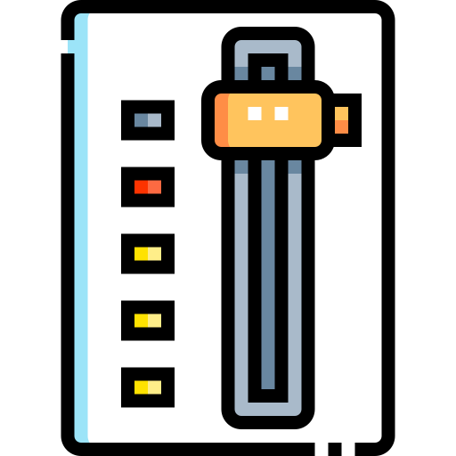 transmisión automática Detailed Straight Lineal color icono