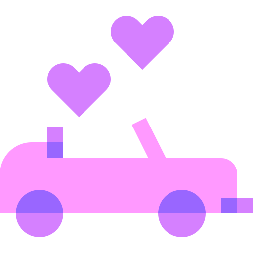 Wedding car Basic Sheer Flat icon