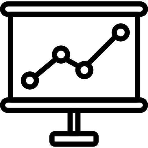 gráfico de linea Darius Dan Lineal icono