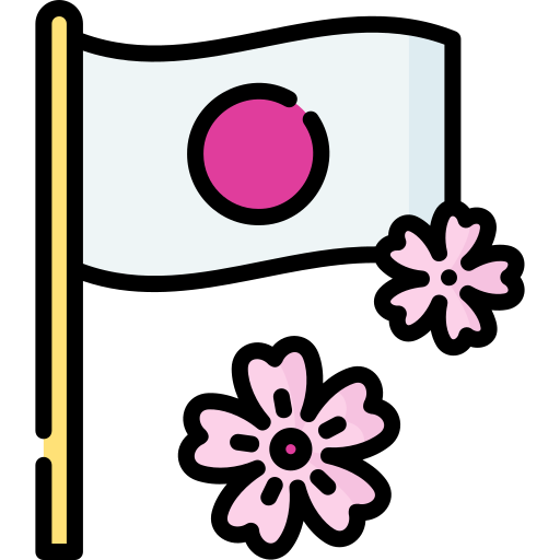 japanische flagge Special Lineal color icon