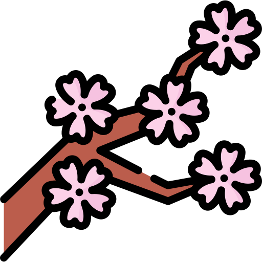 Cherry blossom Special Lineal color icon