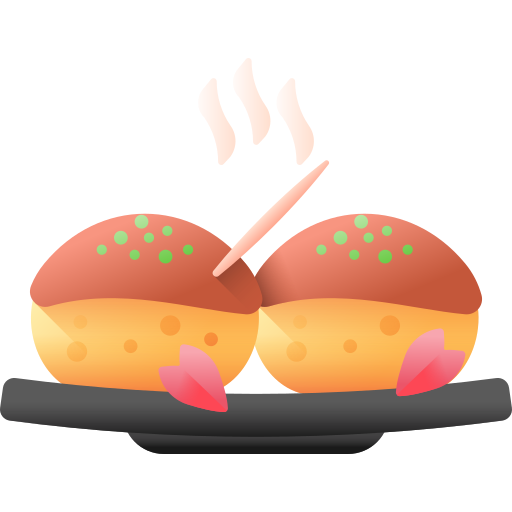 takoyaki 3D Color icono