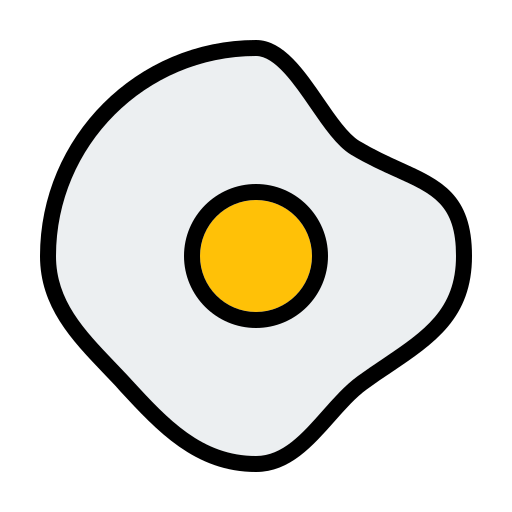 huevo frito Generic Outline Color icono