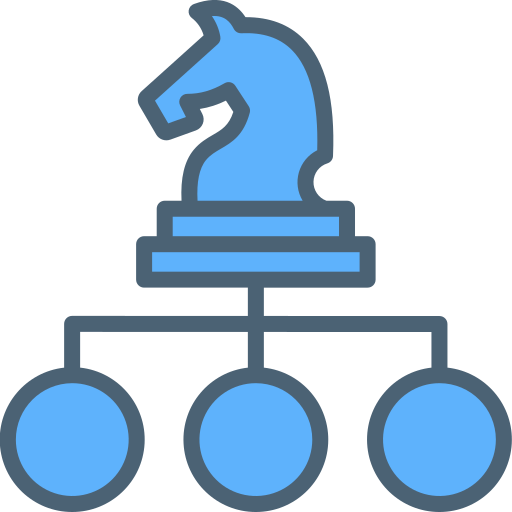 bedrijfsstrategie Generic Blue icoon