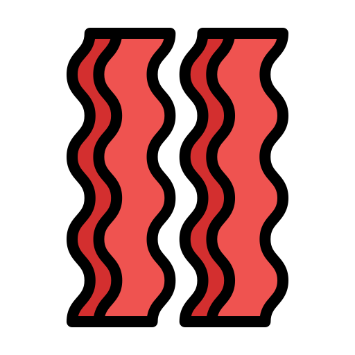 fatias de bacon Generic Outline Color Ícone