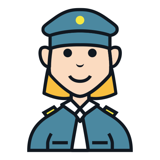 женщина-полицейский Generic Outline Color иконка