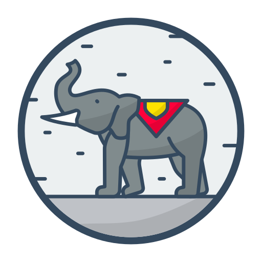 elefant Generic Outline Color icon