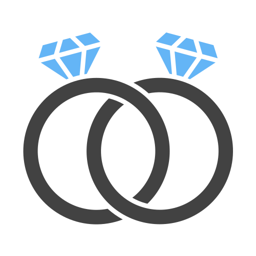 Wedding rings Generic Blue icon