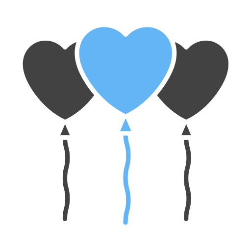 Сердце воздушный шар Generic Blue иконка