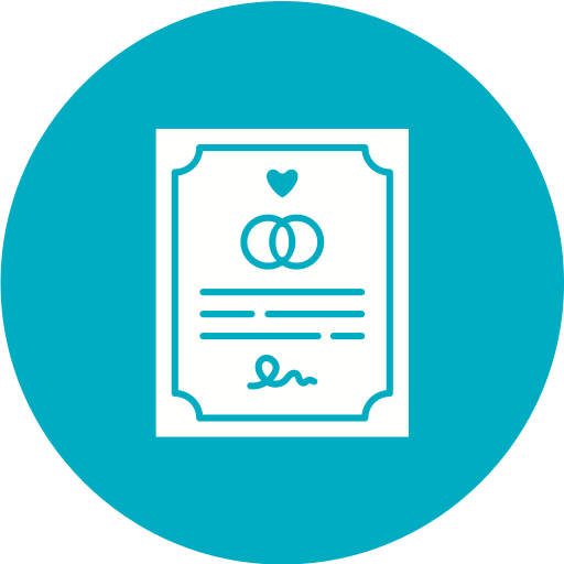 Marriage certificate Generic Flat icon