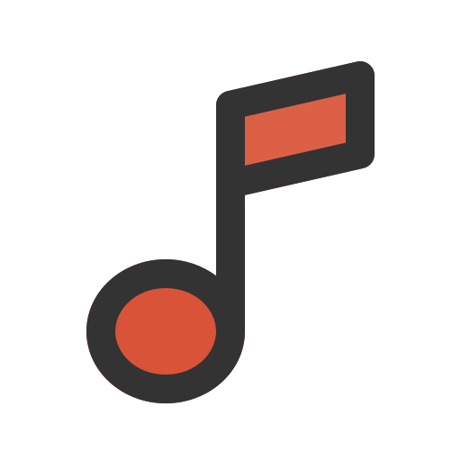 Musical note Generic Outline Color icon