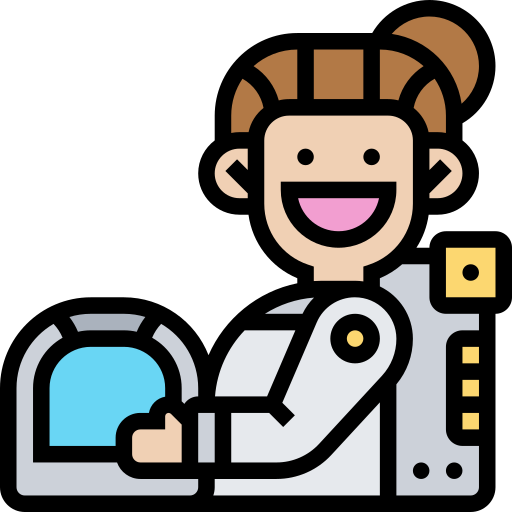 Astronaut Meticulous Lineal Color icon