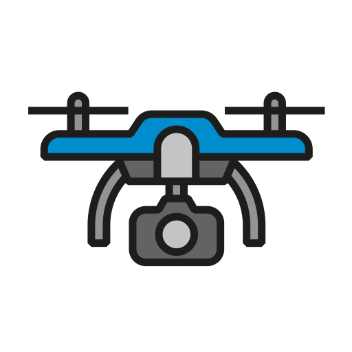 dron de cámara Generic Outline Color icono